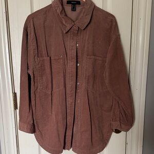 Forever 21 Chestnut Corduroy Shirt